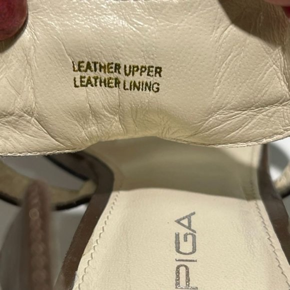 Via Spiga‎ Hilda Womens Italian Leather Sandals Size 7N Calf Bronze Brown - Picture 9 of 13